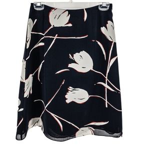 Liz Claiborne Navy White Red Tulip Skirt Size 6